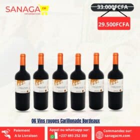 pack de 06 bouteilles de Vins rouges Carillonade Bordeaux